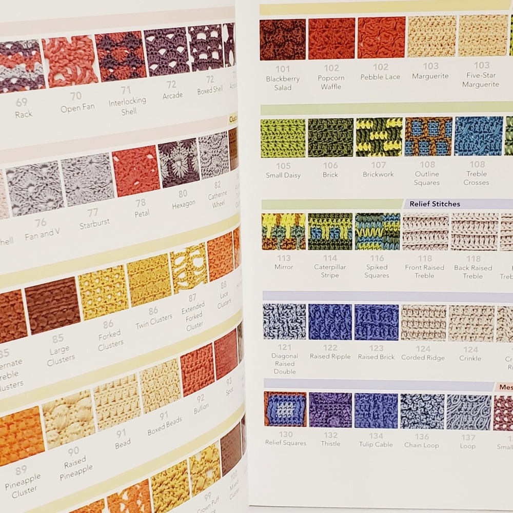 200 Crochet Stitches Sarah Hazell Practical Guide Swatches Charts 1844489639 - Picture 4 of 15
